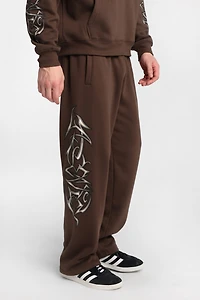 Jogger en molleton à jambe droite imprimé Arsenic