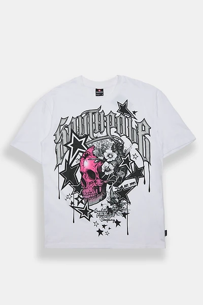 T-shirt imprimé crâne et étoiles Southpole