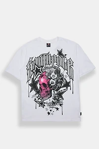 T-shirt imprimé crâne et étoiles Southpole