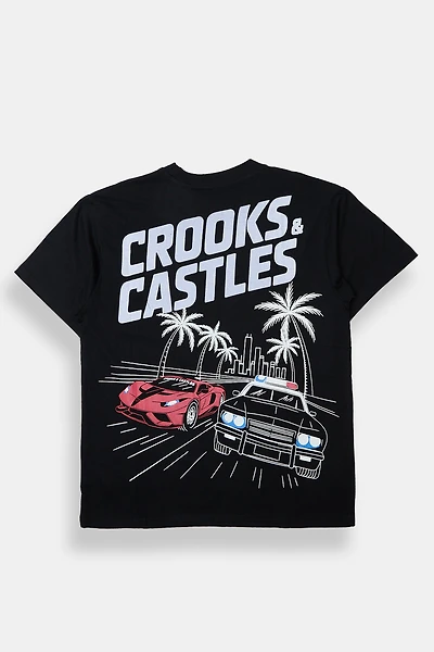 Mens Crooks & Castles Racing Graphic Tee