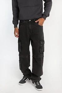 Faux Convertible Cargo Jeans