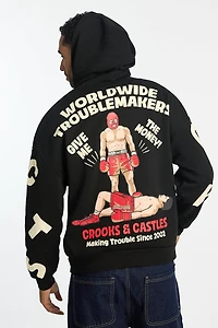 Haut à capuchon imprimé boxe Crooks & Castles homme