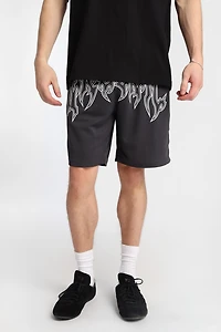 Short en maille imprimé logo Arsenic