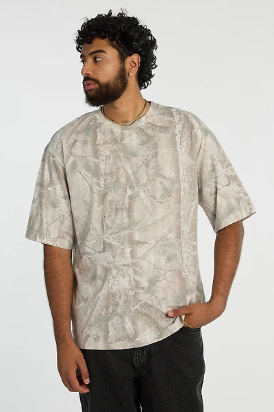 Zoo York Mens Tree Camo Oversized Tee