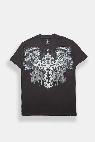 T-shirt imprimé faucheur croix Arsenic