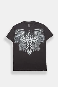 T-shirt imprimé faucheur croix Arsenic
