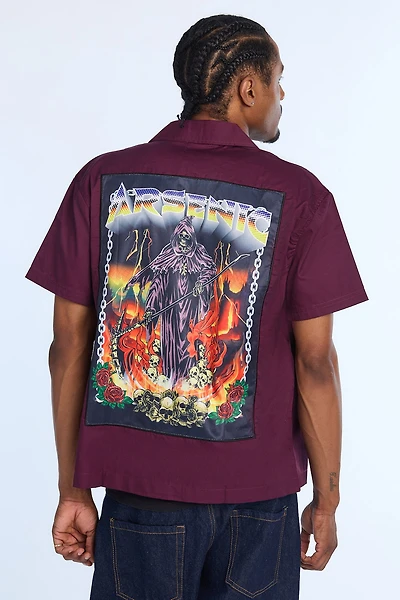 Chemise en sergé faucheur flammes Arsenic homme