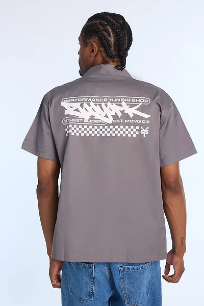 Zoo York Mens Performance Shop Twill Button-Up