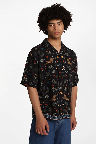 Chemise boutonnée à imprimé jungle Arsenic