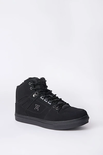Arsenic Mens Nubuck Faux Fur Lined Skate Boots