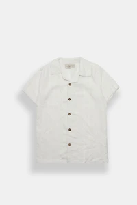 Chemise boutonnée texturée à rayures junior