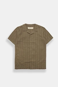 Youth Textured Short Sleeve Button-Up Shirt