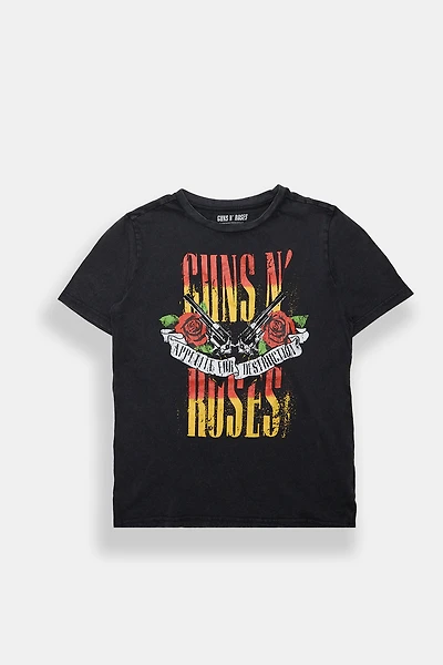 T-shirt délavé imprimé Guns N' Roses junior