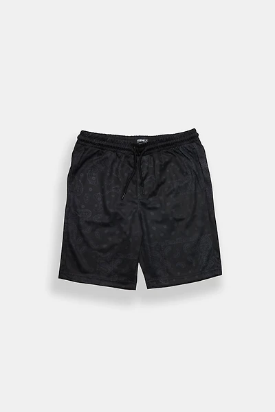 Arsenic Youth Bandana Print Mesh Shorts