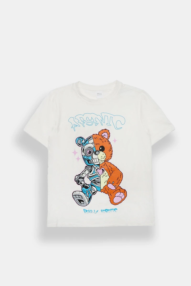 T-shirt imprimé ours robotique Arsenic junior