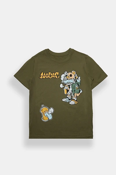 Arsenic Youth Graffiti Artist Bear Graphic Tee