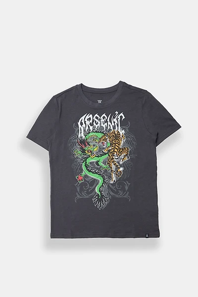T-shirt imprimé dragon tatouage Arsenic junior