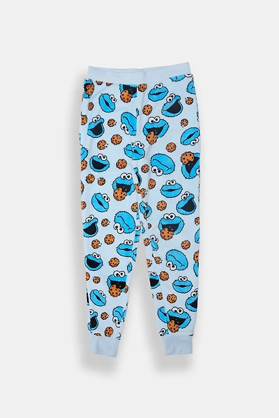 Girls Cookie Monster Plush Pajama Pant
