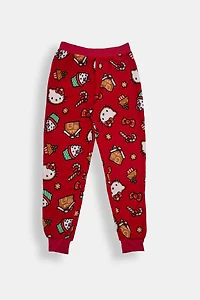 Girls Hello Kitty Cupcake Plush Pajama Pant