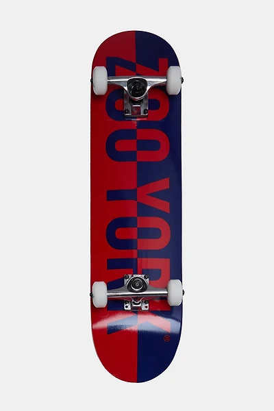 Zoo York Red & Blue Split Logo Skateboard 7.75"