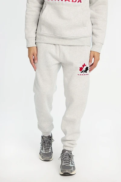 Jogger en molleton brodé Team Canada Hockey homme