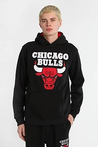 Haut à capuchon contraste logo chenille Chicago Bulls