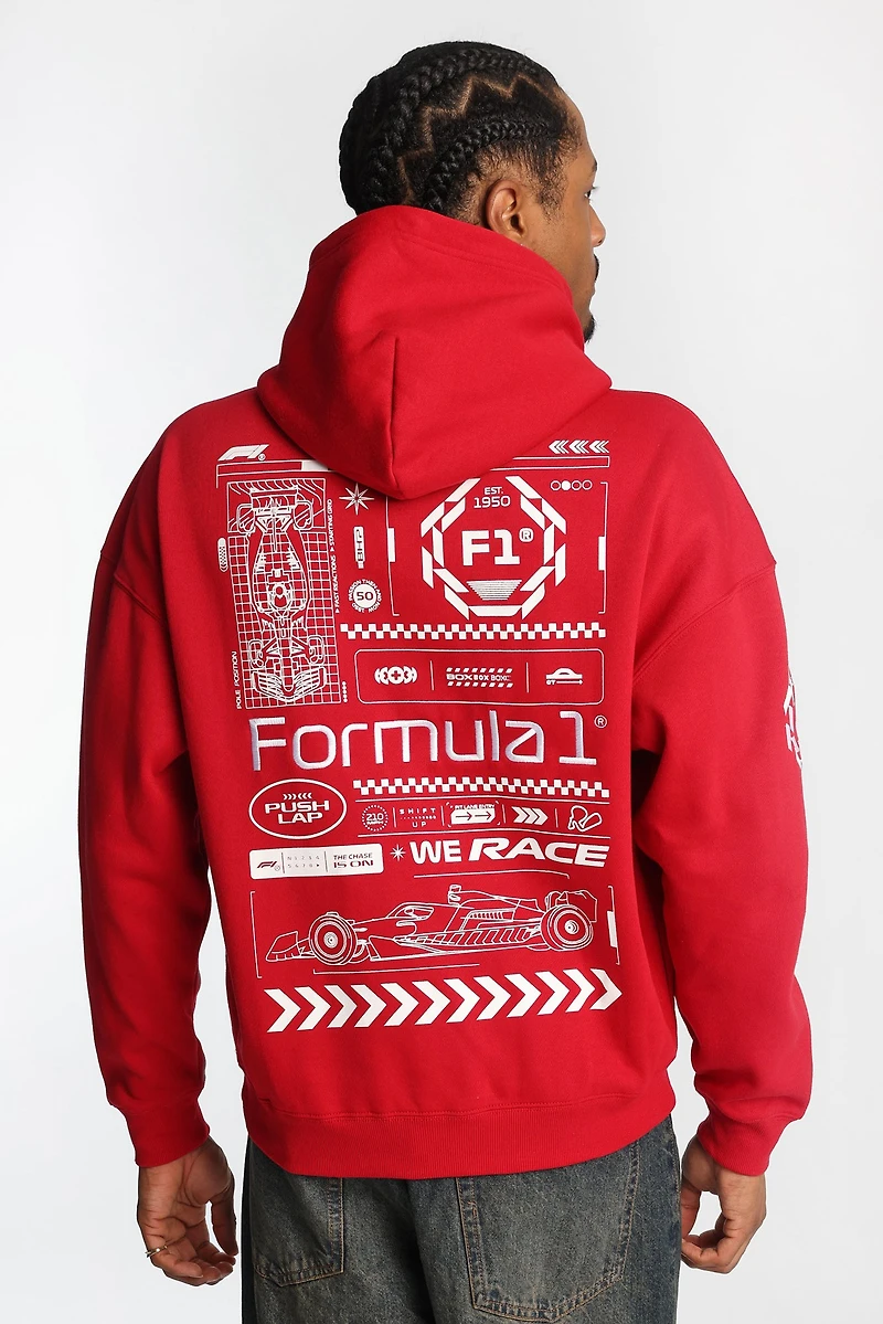 Haut à capuchon logo chenille Formula 1