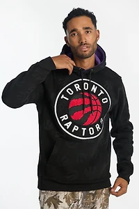 Mens Toronto Raptors AOP Chenille Logo Hoodie