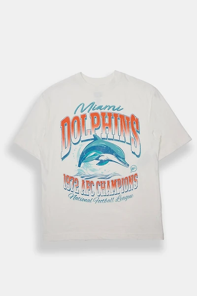 Mens Miami Dolphins 1973 Champions Graphic Oversized Tee