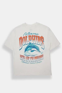 Mens Miami Dolphins 1973 Champions Graphic Oversized Tee