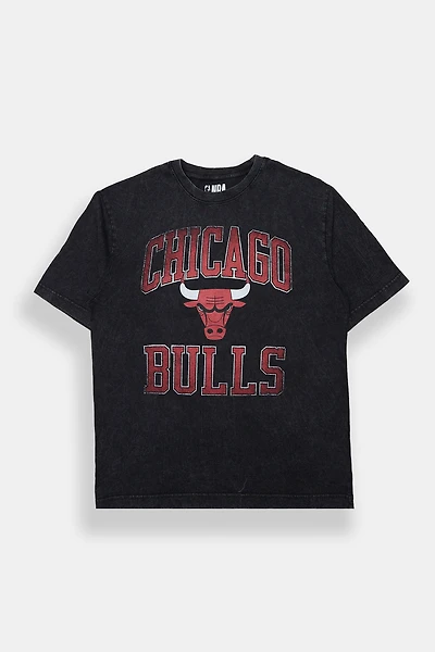 T-shirt surdimensionné délavé Chicago Bulls homme