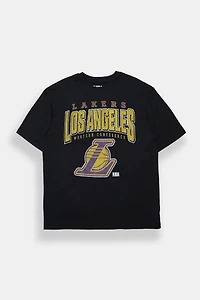 T-shirt surdimensionné imprimé à effet maille LA Lakers homme