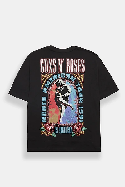 T-shirt surdimensionné imprimé Guns N' Roses Tour