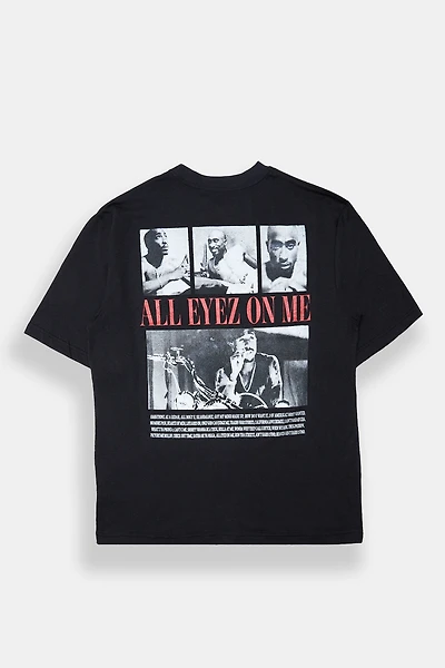 Mens 2Pac All Eyez On me Graphic Oversized Tee
