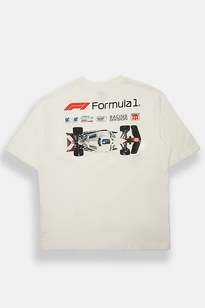 T-shirt surdimensionné imprimé Formula 1 Race Division
