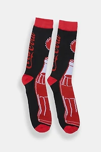 Chaussettes jacquard imprimées bouteille Coca-Cola