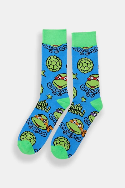 Mens Teenage Mutant Ninja Turtles Jacquard Crew Socks