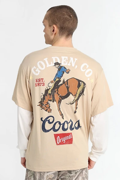 Coors Golden Colorado Long Sleeve 2-Fer Tee