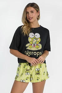 Keroppi 2-Piece Pajama Tee & Shorts Set