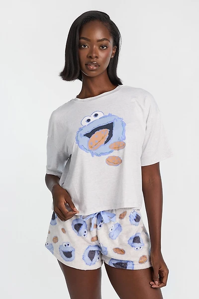 Ensemble de pyjama 2 pièces imprimé Cookie Monster