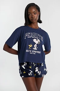 Peanuts Snoopy 2-Piece Pajama Tee & Shorts Set