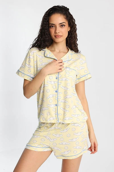 Cinnamoroll Pajama Shirt & Shorts 2-Piece Set