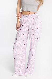 Pantalon pyjama à jambes larges super doux imprimé cerise Miffy