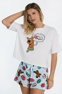 Scooby-Doo Donuts 2-Piece Pajama Tee & Shorts Set