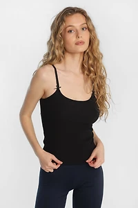 AERO Ribbed Knit Scoop Neck Camisole