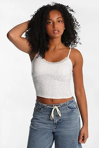 Camisole courte en tricot pointelle AERO