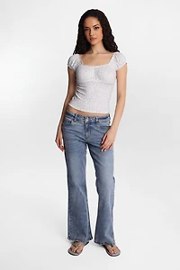 Jeans évasé taille basse AERO