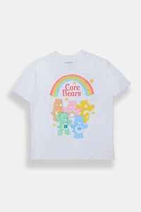 T-shirt coupe boyfriend imprimé arc en ciel Care Bears