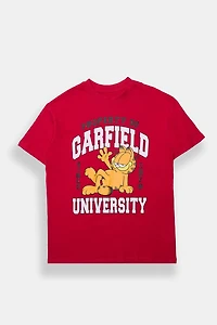 T-shirt boyfriend imprimé Garfield University