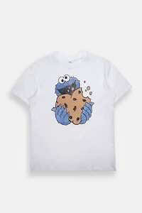 Cookie Monster Heart Graphic Boyfriend Tee